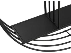Estante De Parede Em Metal, 2 Prateleiras, Preto - Nacera