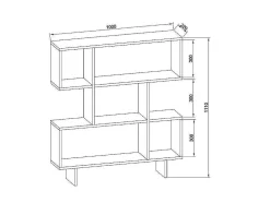 Estante Fabiola, Branco, 100X22X111 Cm, Epikasa