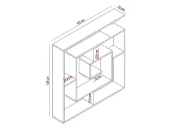 Estante Labirent, Branco, 125X22X129 Cm, Epikasa