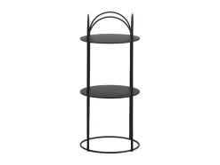 Estante, 2 Prateleiras Metal Preto - Graziela