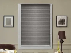 Estore De Rolo Dia/Noite Em Poliester - 120 X 180 Cm - Cinza - Barili
