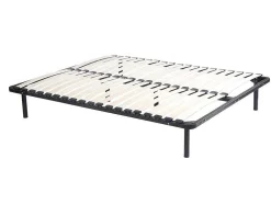 Estrado De Ripas Para Montar 140 X 200 Cm - 2 X 19 Ripas - Com Pe - Preto