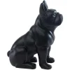 Estátua De Buldogue Em Resina De C. 27 X L. 16 X A. 32 Cm Cor Preto Mate - Doggo