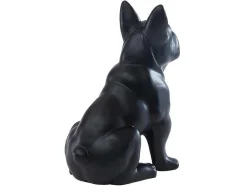 Estátua De Buldogue Em Resina De C. 27 X L. 16 X A. 32 Cm Cor Preto Mate - Doggo