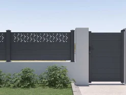 Extensao De Cerca De Pousar A89Xl178,3 Cm Aluminio Antracite Com Motivos - Bazio