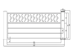 Extensao De Cerca De Pousar A89Xl178,3 Cm Aluminio Antracite Com Motivos - Bazio
