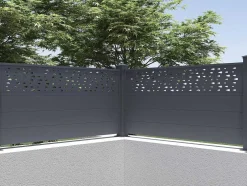 Extensao De Cerca De Pousar A89Xl178,3 Cm Aluminio Antracite Com Motivos - Bazio