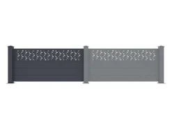 Extensao De Cerca De Pousar A89Xl178,3 Cm Aluminio Antracite Com Motivos - Bazio