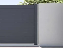 Extensao De Cerca De Pousar A182 X L178,3 Cm Aluminio Antracite - Otavio