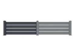 Extensao De Cerca De Pousar Perfurada A80,3Xl178,3 Cm Aluminio Antracite - Primo