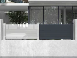 Extensao De Painel De Vedacao De Pousar A78 X C189 Cm + 1 Poste Antracite - Otavio