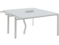 Extensao Para Mesa De Escritório De 2 Péssoas Branco C140 Cm - Downtown