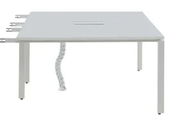 Extensao Para Mesa De Escritório De 2 Péssoas Branco C140 Cm - Downtown