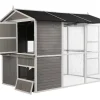 Galinheiro De Madeira Com Cercado, Para 10 Galinhas, C266 X L174 X A205 Cm Branco - Feras