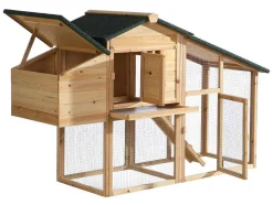 Galinheiro Em Madeira Com Cerca Para 4 Galinhas C. 173 X L. 64 X A. 108 Cm Natural - Levas