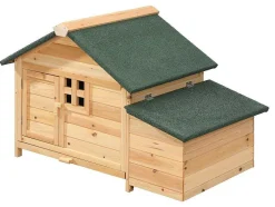 Galinheiro Em Madeira Com Poedouro Para 2 Galinhas C. 106 X L. 64 X A. 71 Cm Natural - Anser