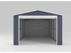 Garagem Em Aco Galvanizado Com Porta De Enrolar Cinza 19,5 M - Octou