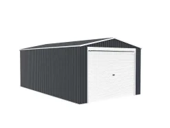 Garagem Em Aco Galvanizado Com Porta De Enrolar Cinza 19,5 M - Octou