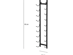 Garrafeira De Parede, 9 Garrafas, L19 X A92 Cm Metal Preto - Routal