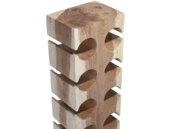 Garrafeira Em Madeira De Suar Para 10 Garrafas De C. 19 X L. 27 X A. 70 Cm Cor Natural - Cagayan