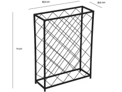 Garrafeira, 32 Garrafas, L55 X A71 Cm Metal Preto - Bolinar