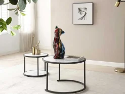 Grande Estátua De Gato Em Resina C24 X L13 X A53 Cm Multicolor - Miniria