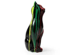 Grande Estátua De Gato Em Resina C24 X L13 X A53 Cm Multicolor - Miniria