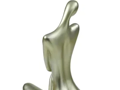 Grande Estátua De Mulher Em Resina C39 X L30 X A56 Cm Dourado - Lonisia