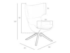 Griatorio 360 Poltrona Estofada Em Couro Ecologico Com Almofada De Assento. 5072