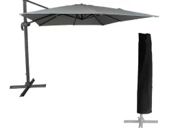 Guarda-Chuva Offset Molokai Quadrado 3X3M Cinza + Tampa