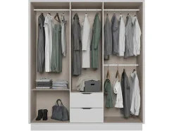 Guarda-Roupa 6 Portas E 2 Gavetas C162 Branco - Feova