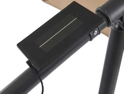 Guarda-Sol Articulado Redondo Taupe Em Aco Com Leds D. 2,93 M - Pocota
