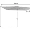 Hapuna Guarda-Chuva Reto Retangular 2X3M Vermelho