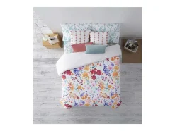 Housse De Couette 100% Coton 1 Piece Multicolor Floral 200X240
