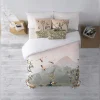 Housse De Coussin 100% Coton 1 Piece Saumon Imprime Tropical 30X50
