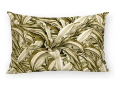 Housse De Coussin 100% Coton 1 Piece Saumon Imprime Tropical 30X50