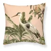 Housse De Coussin 100% Coton 1 Piece Saumon Imprime Tropical 50X50
