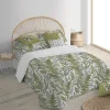 Housse De Coussin 100% Coton 1 Piece Vert A Motifs Vegetaux 30X50