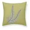 Housse De Coussin 100% Coton 1 Piece Vert A Motifs Vegetaux 50X50