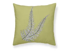 Housse De Coussin 100% Coton 1 Piece Vert A Motifs Vegetaux 50X50