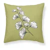 Housse De Coussin 100% Coton 1 Piece Vert A Motifs Vegetaux 50X50