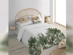 Housse De Coussin 100% Coton 1 Piece Rose Saumon A Fleurs 30X50