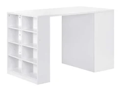 Ilha Central De Cozinha Com 3 Gavetas E 8 Nichos Em Mdf Branco E Natural Claro - Palestrina