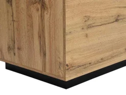 Ilha Central De Cozinha Com 2 Portas E 1 Nicho Em Mdf, Natural E Preto - Corelina