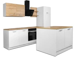 Ilha Central De Cozinha Com 2 Portas, Branco E Natural - Mechila