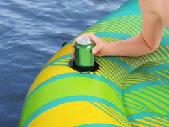 Ilha Insuflável Azul E Amarelo Com Guarda-Sol Amovivel 291 X 265 Cm - Sunari Da Bestway