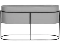 Jardineira Interior Ou Exterior De Pe C.74 X A.40 Cm Metal Cinzento-Claro - Ravina