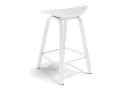 Kiel - Conjunto De 4 Bancos De Design Em Metal E Pp Branco