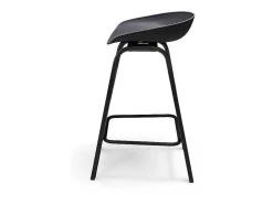 Kiel - Conjunto De 4 Bancos De Design Em Metal E Pp Preto