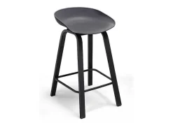 Kiel - Conjunto De 4 Bancos De Design Em Metal E Pp Preto